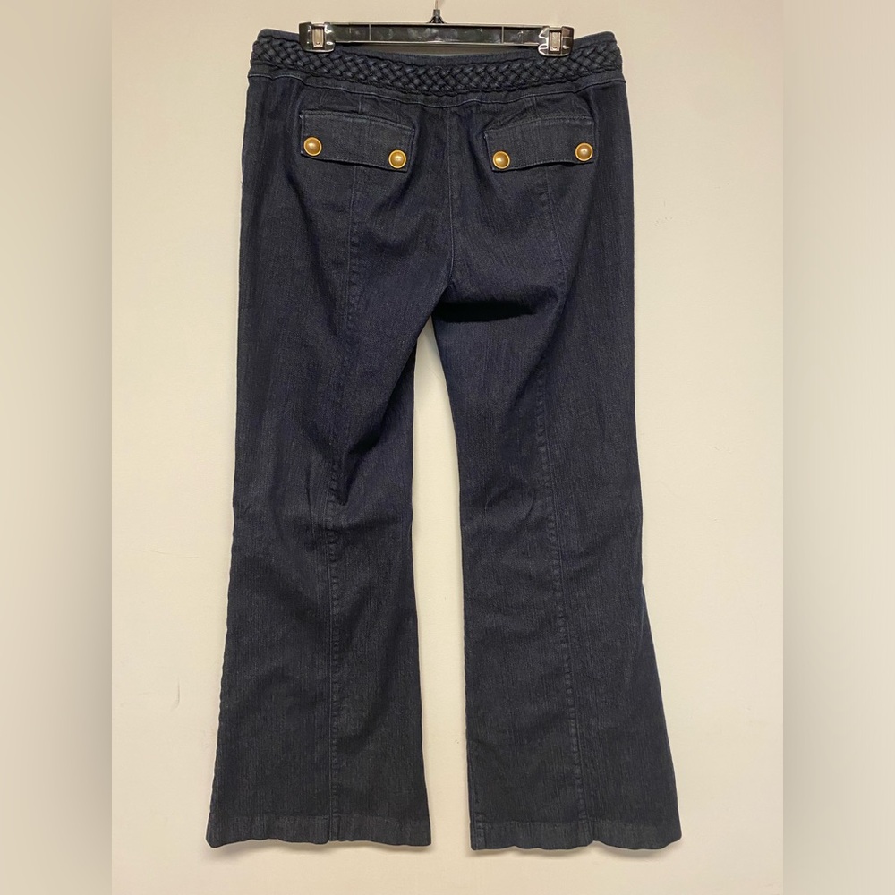 Arden B Long Inseam Flare Dark Wash Sailor Jeans Size 10 - Picture 8 of 8